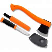 Набор Morakniv Outdoor Kit Orange, нож Morakniv 2000 нержавеющая сталь, цвет оранжевый + топор купить в Волжском