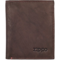 Портмоне ZIPPO, коричневое, натуральная кожа, 10×1,5×12,3 см купить в Волжском