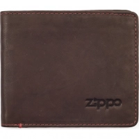 Портмоне ZIPPO, коричневое, натуральная кожа, 11×1,5×10 см купить в Волжском