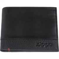 Портмоне ZIPPO с защитой от сканирования RFID, чёрное, натуральная кожа, 10,51,59 см купить в Волжском