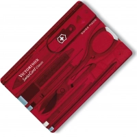 Швейцарская карта Victorinox SwissCard, сталь X45CrMoV15, рукоять ABS-Пластик, красный купить в Волжском